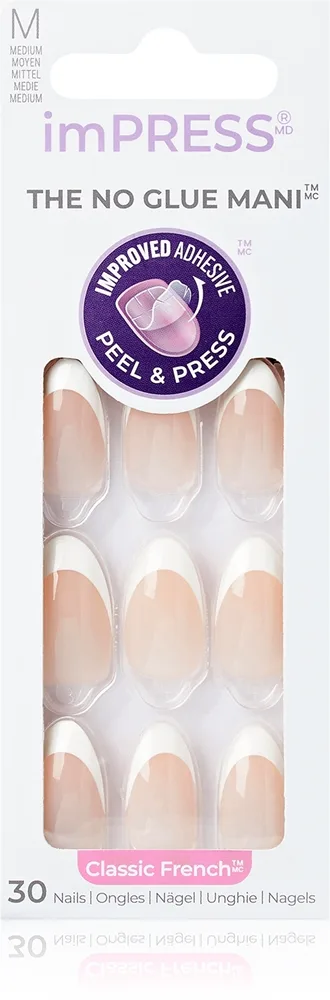 KISS imPRESS The No Glue Mani tekokynnet itseliimautuva Everlasting 30 kpl
