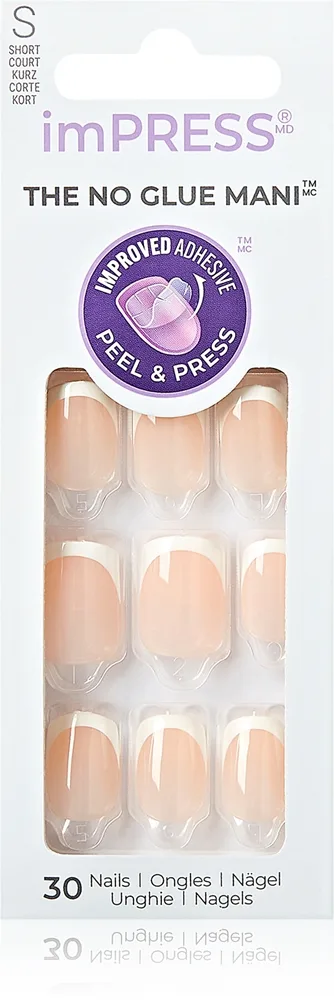 KISS imPRESS The No Glue Mani tekokynnet itseliimautuva Model 30 kpl