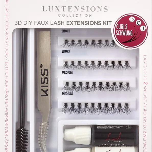 KISS Lash Couture LuXtensions sæt med værktøj til påsætning af kunstige vipper 40 stk.