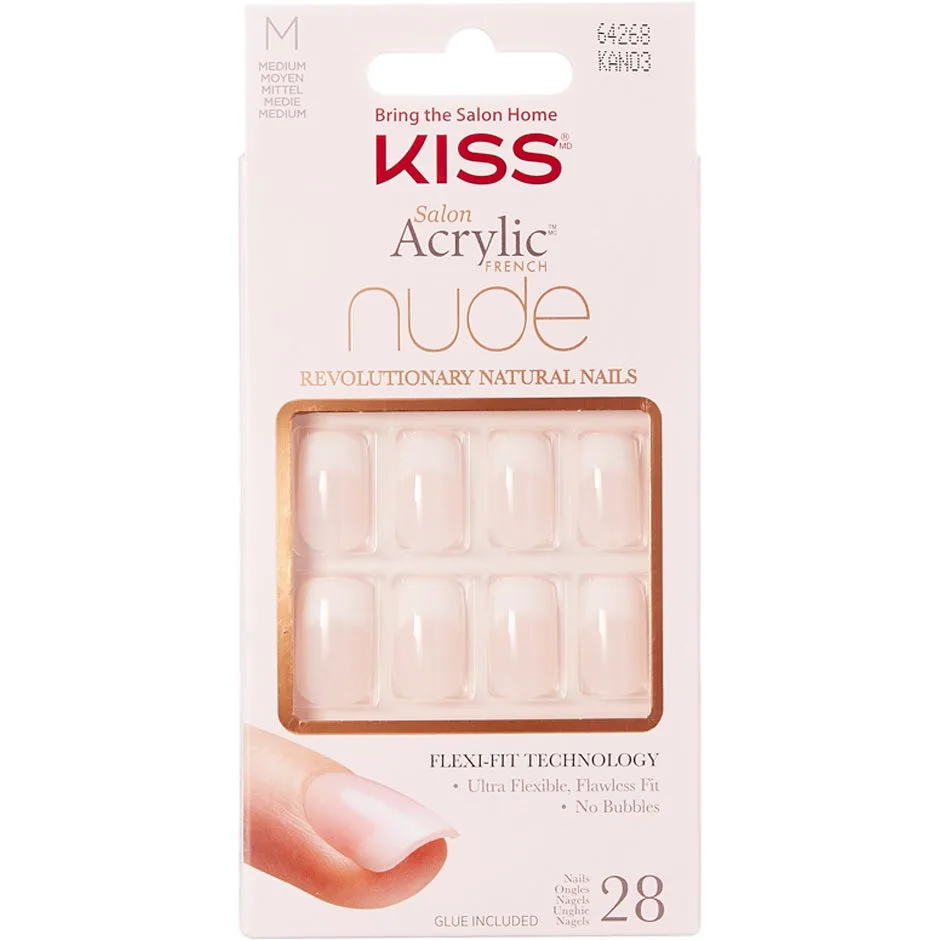 KISS Nude Nails Cashmere tekokynnet medium 28 kpl