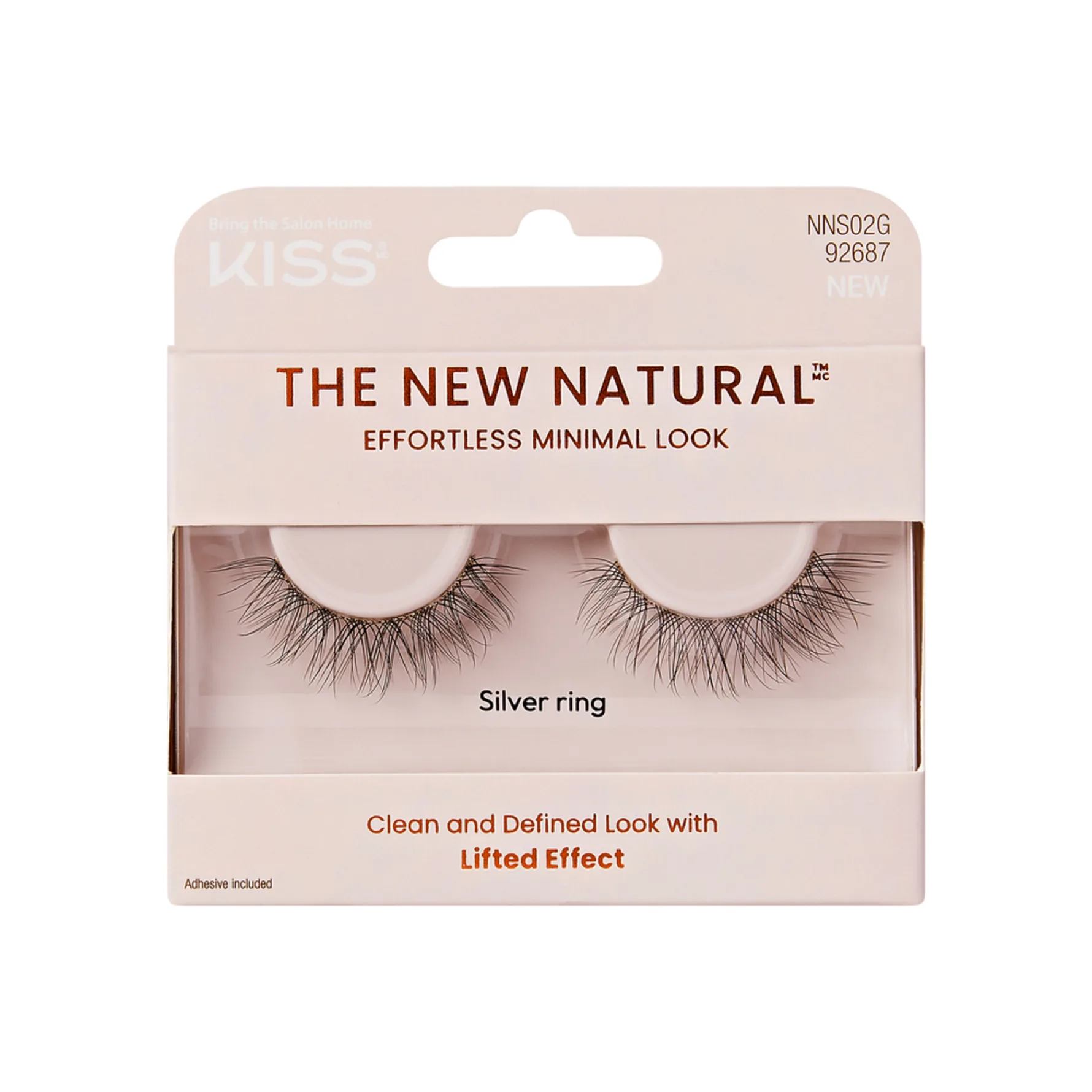 KISS The New Natural Effortless Minimal Look tekoripset Silver Ring 1 pari