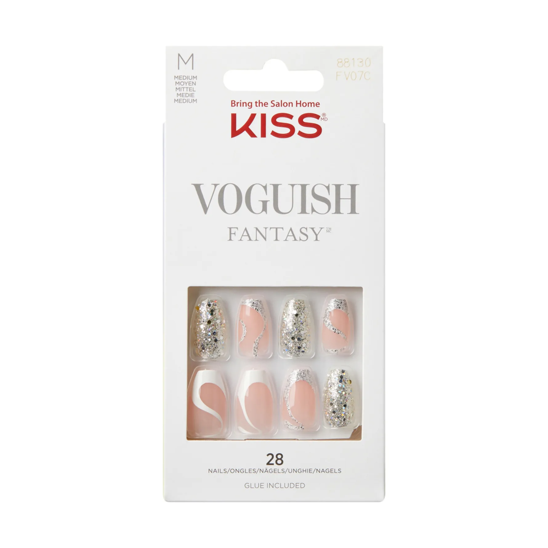 KISS Voguish Fantasy Fashspiration tekokynnet medium 28 kpl