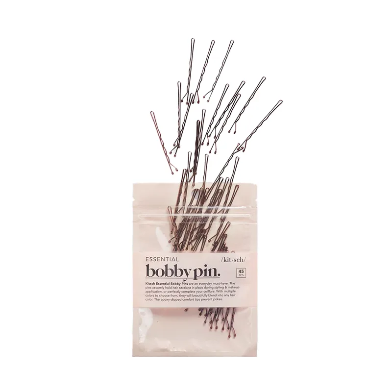 KITSCH Essential Bobby Pins Set Brown
