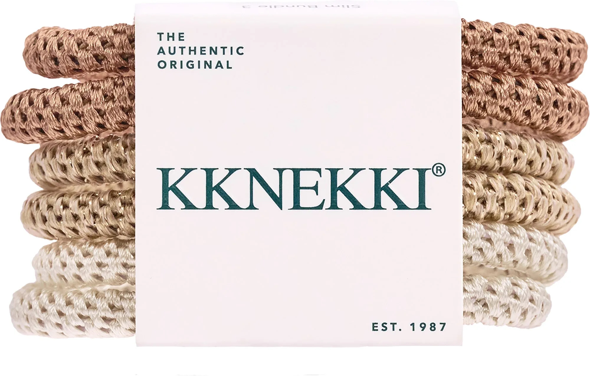 Kknekki Slim Hair Tie Bundle 3 6 kpl