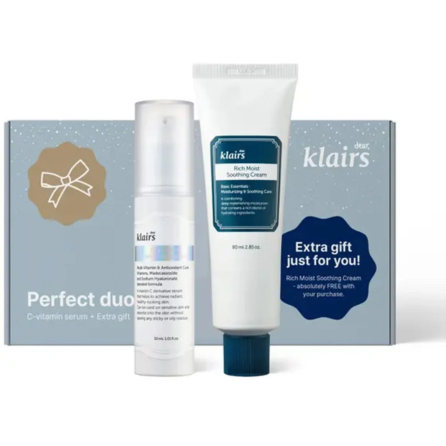 Klairs Perfect Duo Freshly Juiced Vitamin Charging Serum 30 ml + Rich Moist Soothing Cream 80 ml = - 110 ml