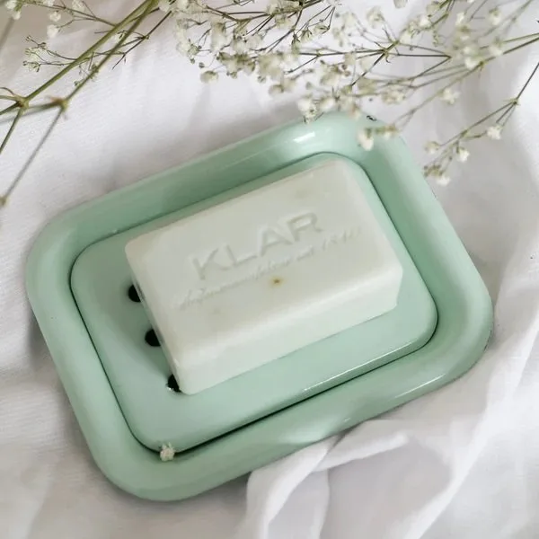 KLAR - Emalj lyxig tvålkopp - Mint