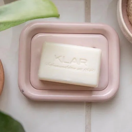 KLAR - Emalj lyxig tvålkopp - Rosé