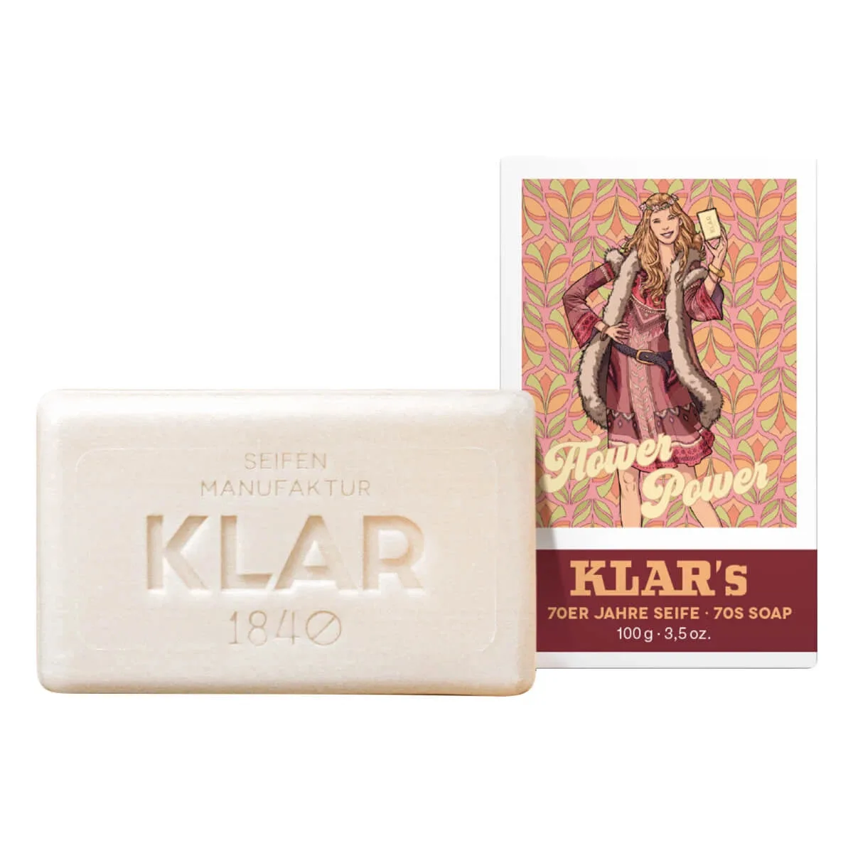 Klar Seifen 70s Retro Soap Flower Power 100 g