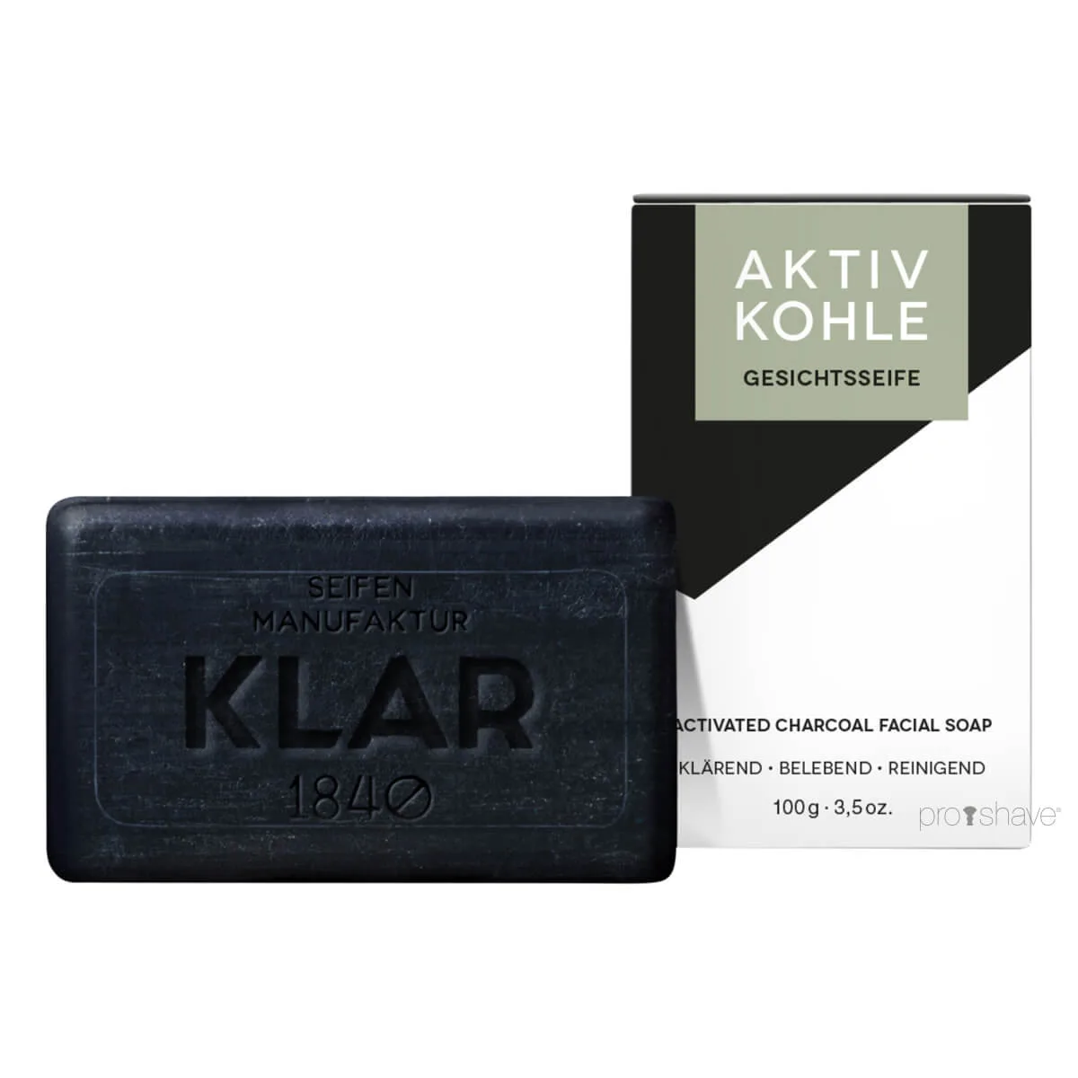 Klar Seifen Activated Charcoal Face Soap 100 g