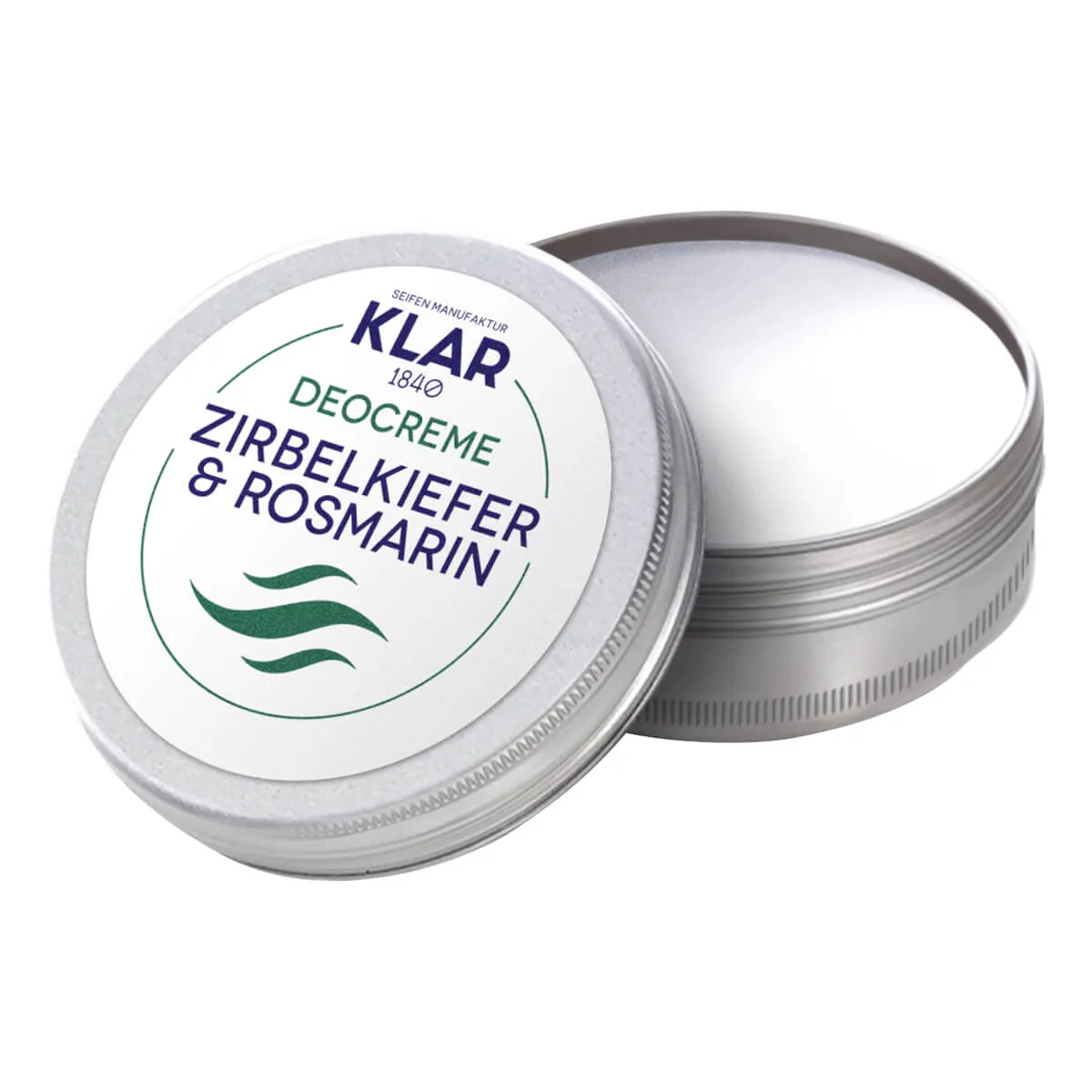 Klar Seifen Deodorant Creme, Fyrretræ & Rosmarin, 65 ml.