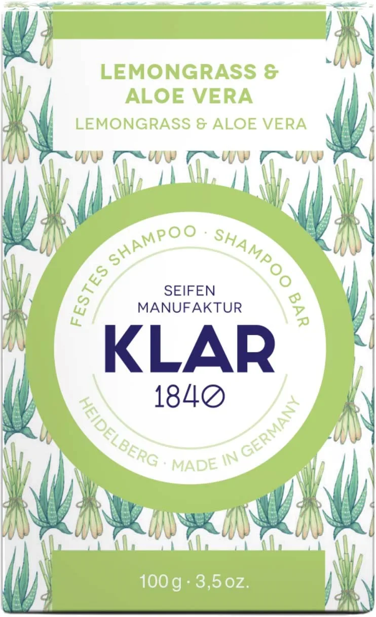 Klar Seifen Lemongrass & Aloe Vera Shampoo Bar 100 g