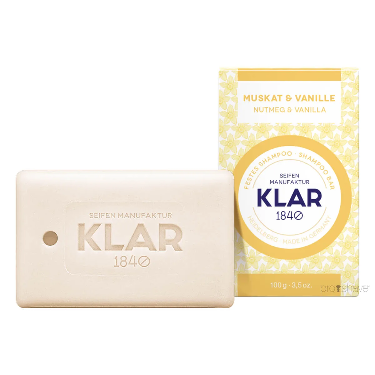 Klar Seifen Nutmeg & Vanilla Shampoo Bar 100 g