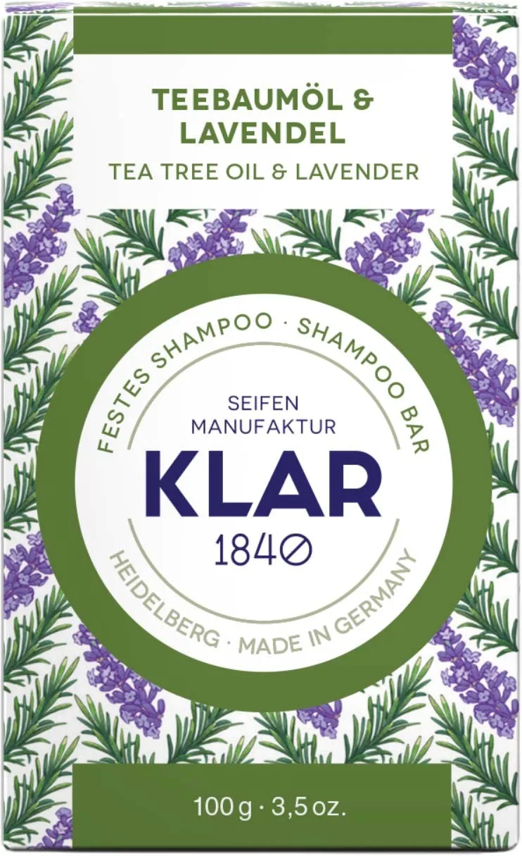 Klar Seifen Tea Tree Oil & Lavender Shampoo Bar 100 g