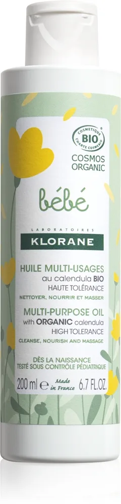 Klorane Bébé Multi-Purpose Oil ravitseva vartaloöljy lasten iholle 200 ml