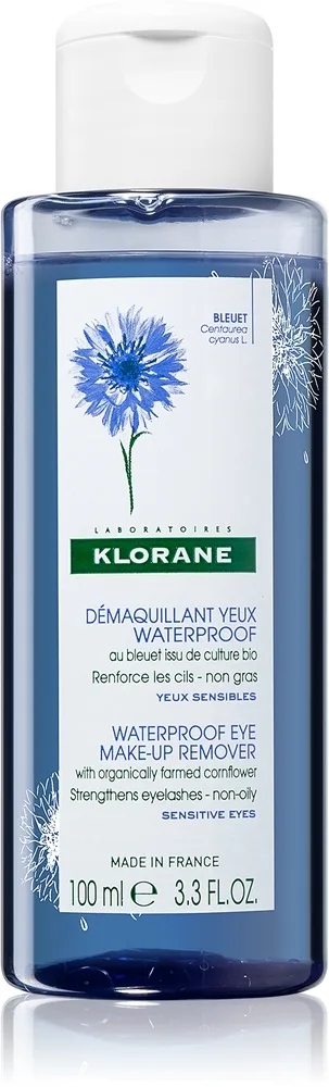 Klorane Cornflower vedenkestävän silmämeikin poistoaine herkälle iholle 100 ml