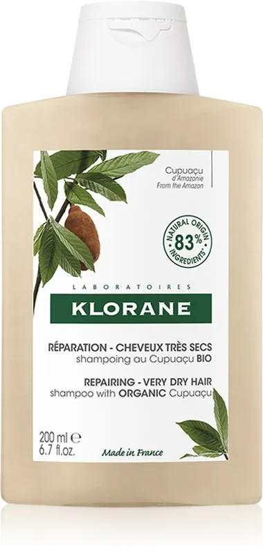 Klorane Cupuaçu Bio Nærende shampoo til tørt og skadet hår 200 ml