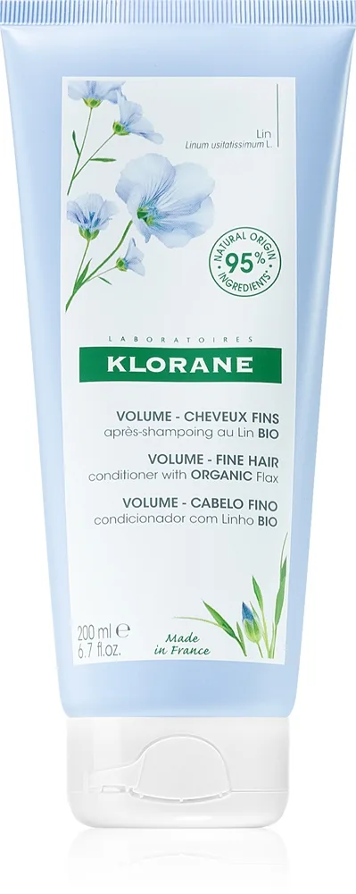 Klorane Flax Fiber hoitoaine hennoille ja latteille hiuksille 200 ml