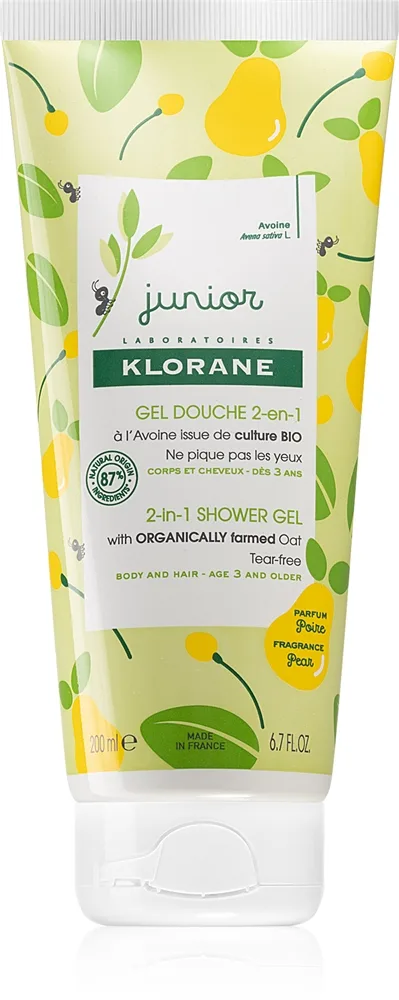Klorane Junior Brusegel og shampoo 2-i-1 til børn 200 ml