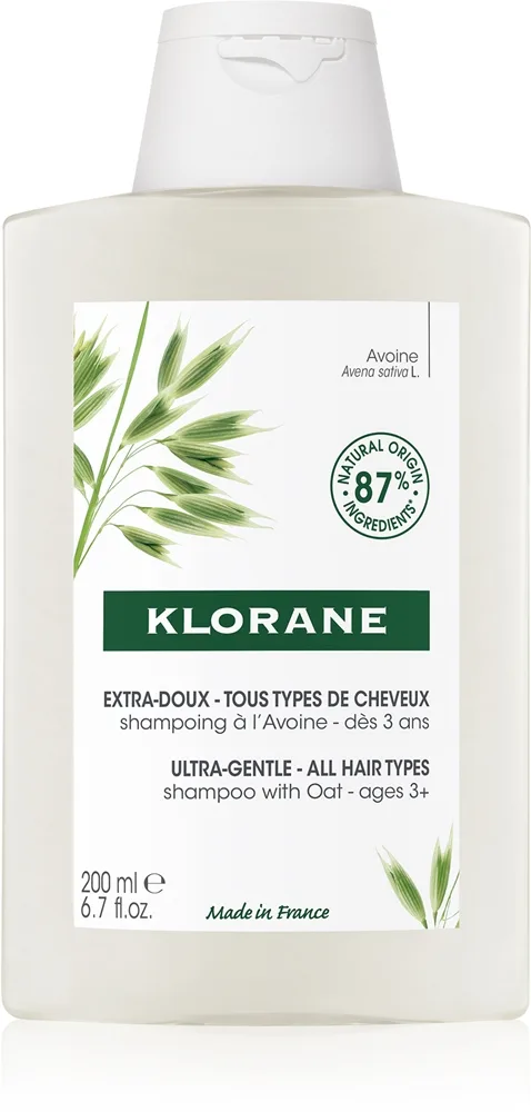 Klorane Oat hellävarainen shampoo kaikille hiustyypeille 200 ml