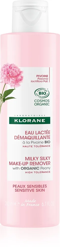 Klorane Peony Milky Silky Make-up Remover meikinpoistomaito ihon rauhoittamiseen 200 ml