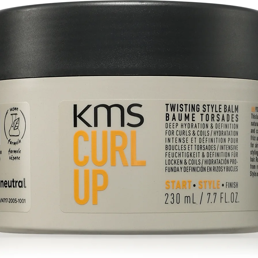 KMS Curl Up Twisting Style Balm muotoiluvoide aaltoileville ja kiharille hiuksille 45 ml