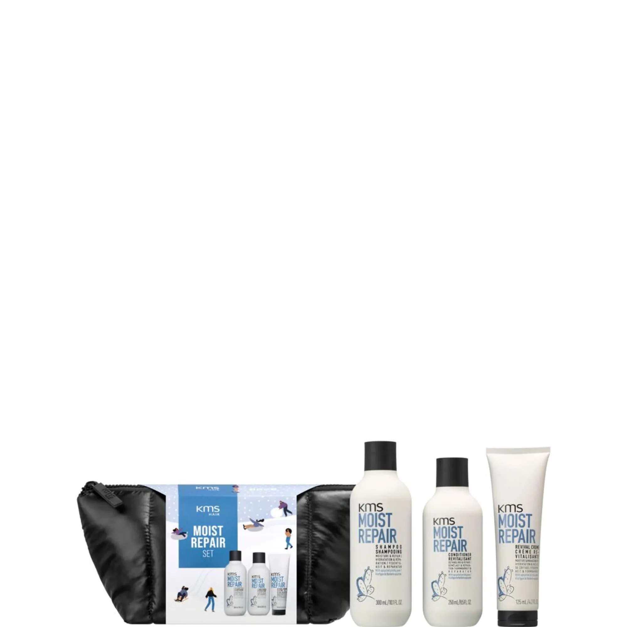 KMS Moistrepair Set – Shampoo, Conditioner & Revival Creme für trockenes und strapaziertes Haar Hårplejesæt