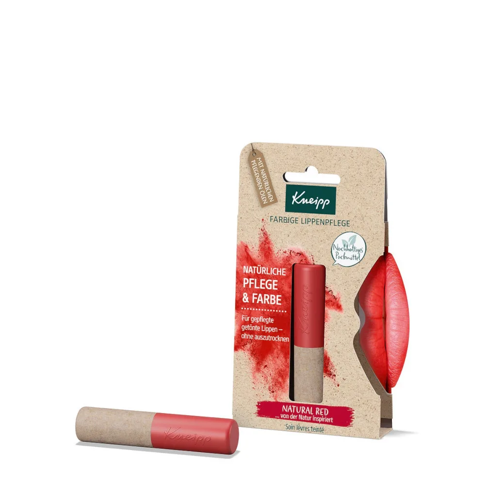 Kneipp Farbige Lippenpflege Natural Red 3,5 G Stift - Lippenpflegestift