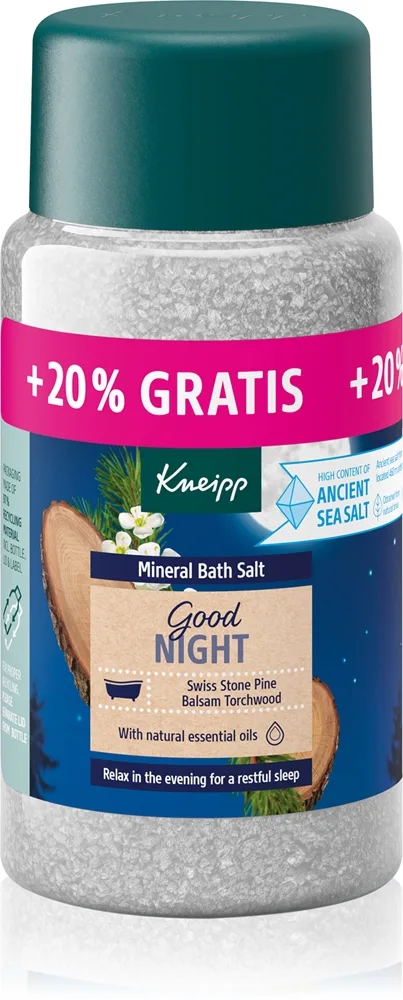 Kneipp Good Night Badesalte Swiss Stone Pine & Balsam Torchwood 600 g