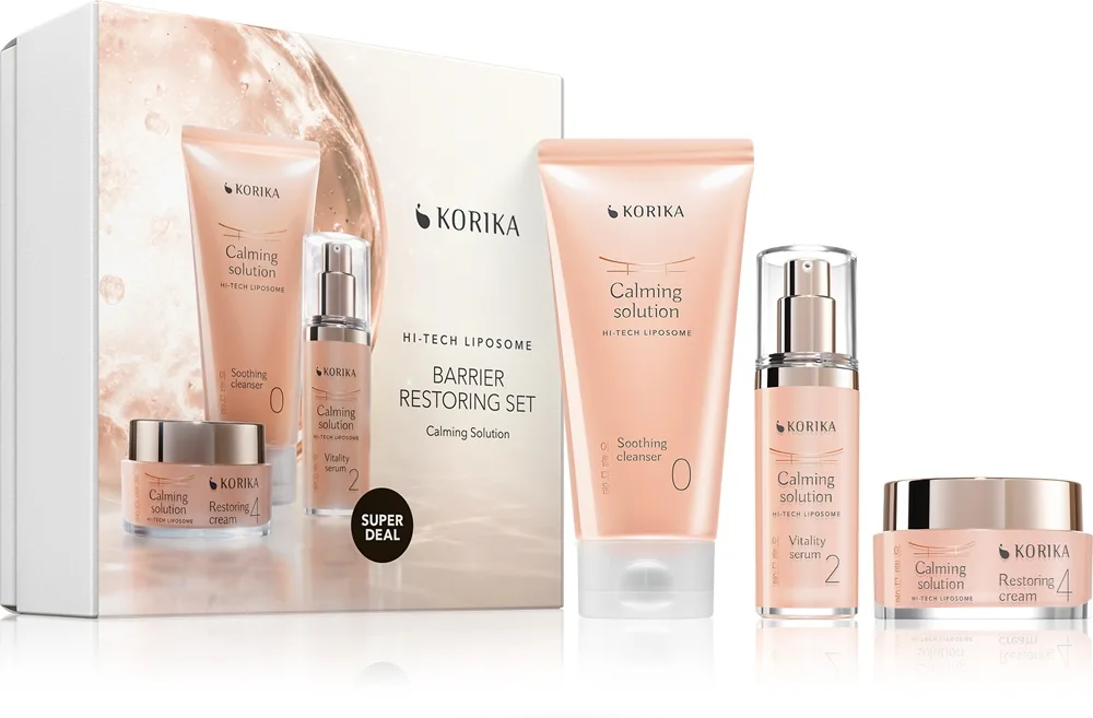 KORIKA HI-TECH LIPOSOME Barrier Restoring Set 3 pcs lugnande set för att stärka hudbarriären