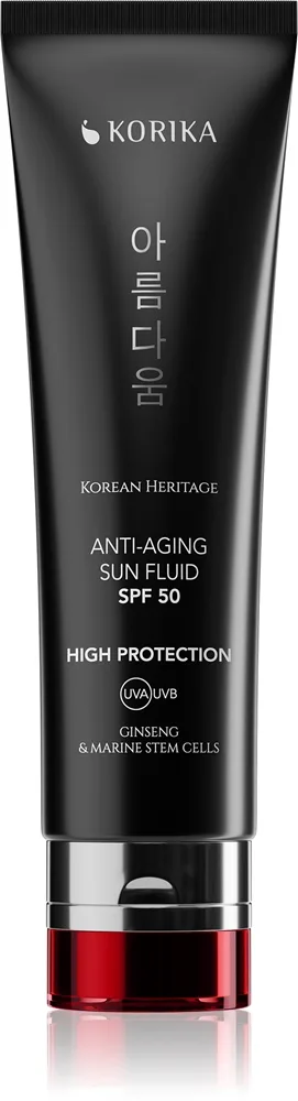 KORIKA Korean Heritage Ginseng & Marine Stem Cells Anti-aging Sun Fluid SPF 50 Beskyttende væske med anti-aldringseffekt SPF 50 50 ml