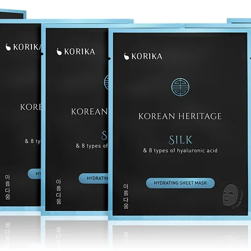 KORIKA Korean Heritage Set of 5 Hydrating Face Sheet Masks set med masker till förmånligt pris med återfuktande effekt