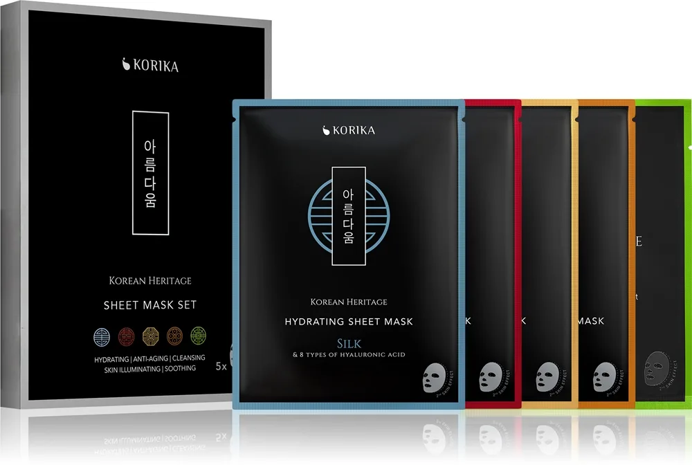 KORIKA Korean Heritage Sheet Mask Set Ansigts maskesæt 5 stk