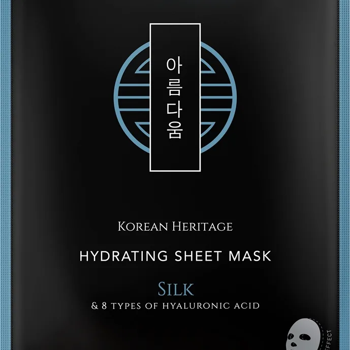 KORIKA Korean Heritage Silk & 8 Types of Hyaluronic Acid Hydrating Sheet Mask Fuktgivande arkmask för ansiktet 25 g