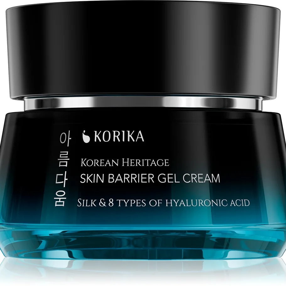 KORIKA Korean Heritage Silk & 8 Types of Hyaluronic Acid Skin Barrier Gel Cream fuktgivande och lugnande gelkräm 50 ml