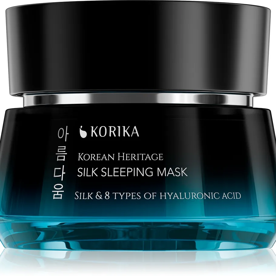 KORIKA Korean Heritage Silk & 8 Types of Hyaluronic Acid Silk Sleeping Mask Fuktgivande och närande mask för natten 50 ml