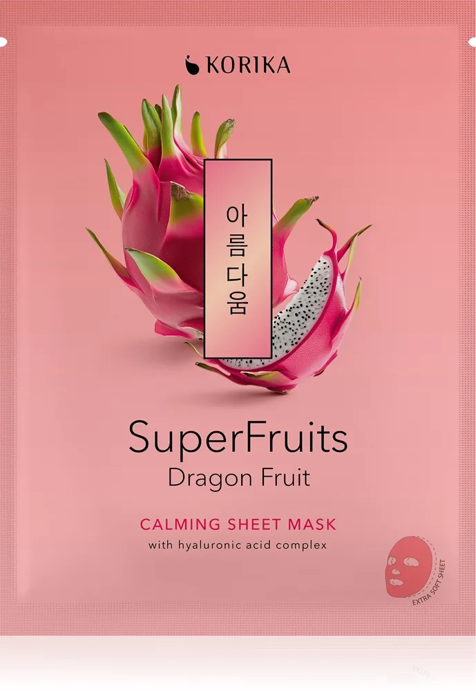 KORIKA SuperFruits Dragon Fruit - Calming Sheet Mask rauhoittava kangasnaamio 25 g