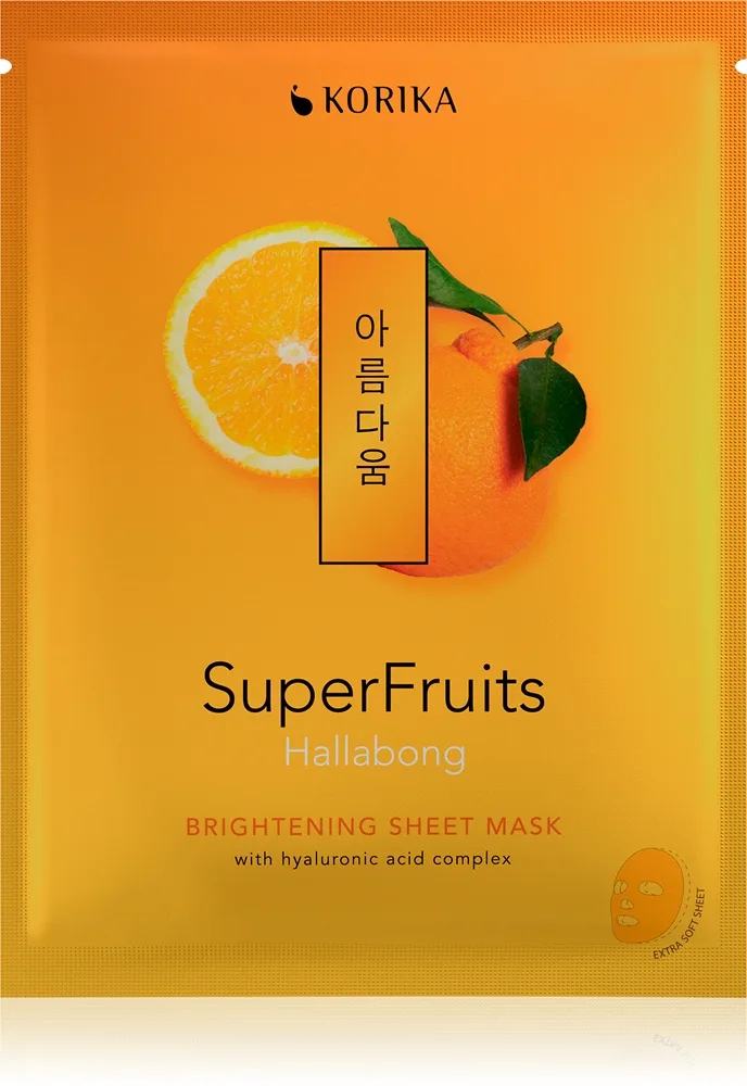 KORIKA SuperFruits Hallabong - Brightening Sheet Mask Uppljusande arkmask för ansiktet Hallabong 25 g