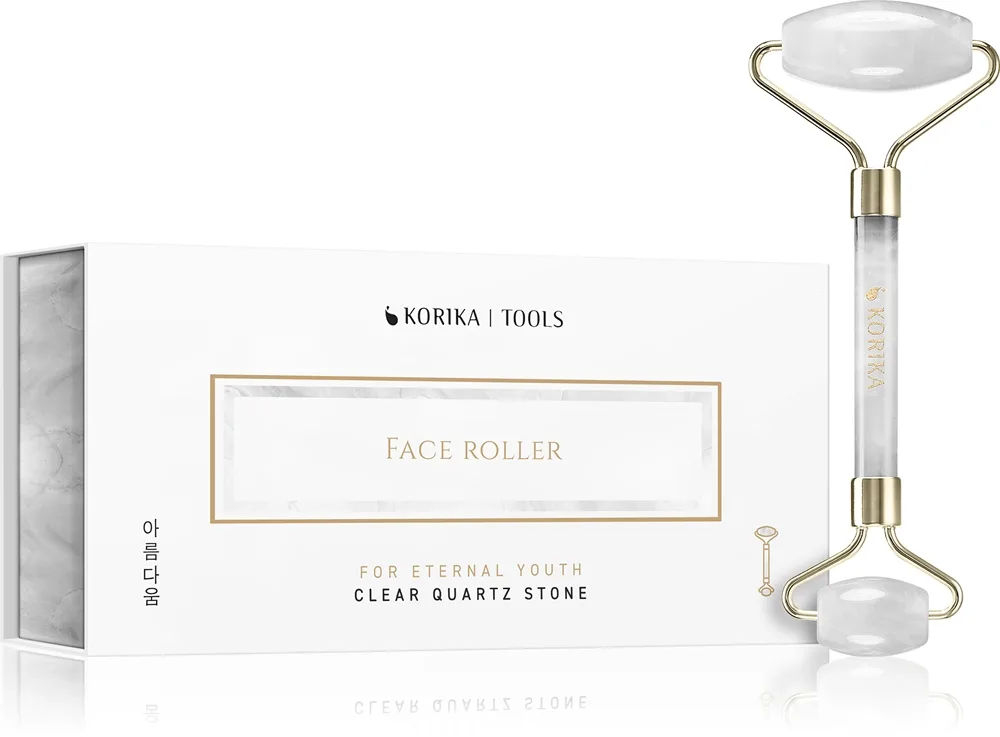 KORIKA Tools Face Roller Green Jade Stone hierontarulla kasvoille
