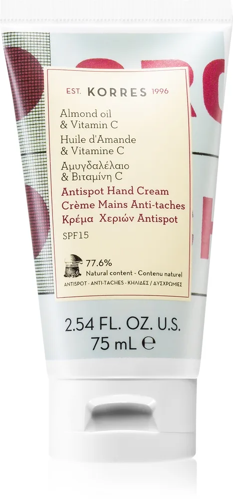 Korres Almond Oil & Vitamin C Håndcreme mod hyperpigmentering SPF 15 75 ml