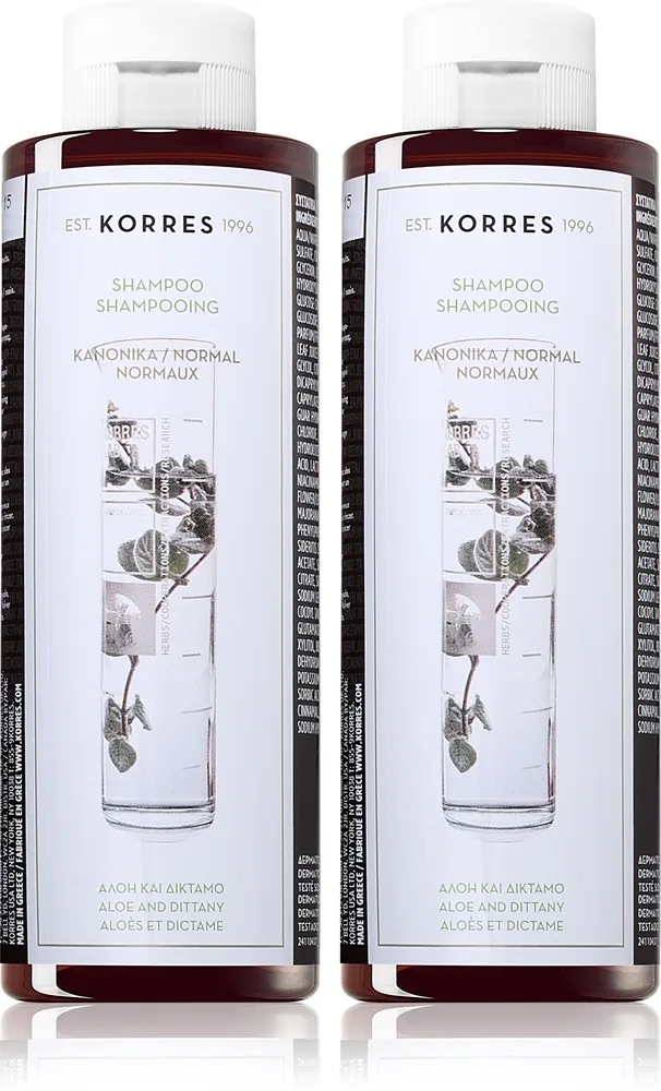 Korres Aloe & Dittany Set Schampo för normalt till fint hår DUOPACK