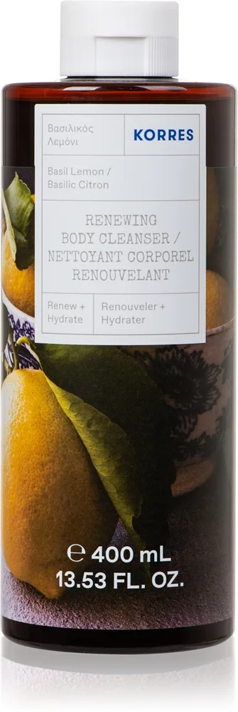 Korres Basil Lemon virkistävä suihkugeeli 400 ml
