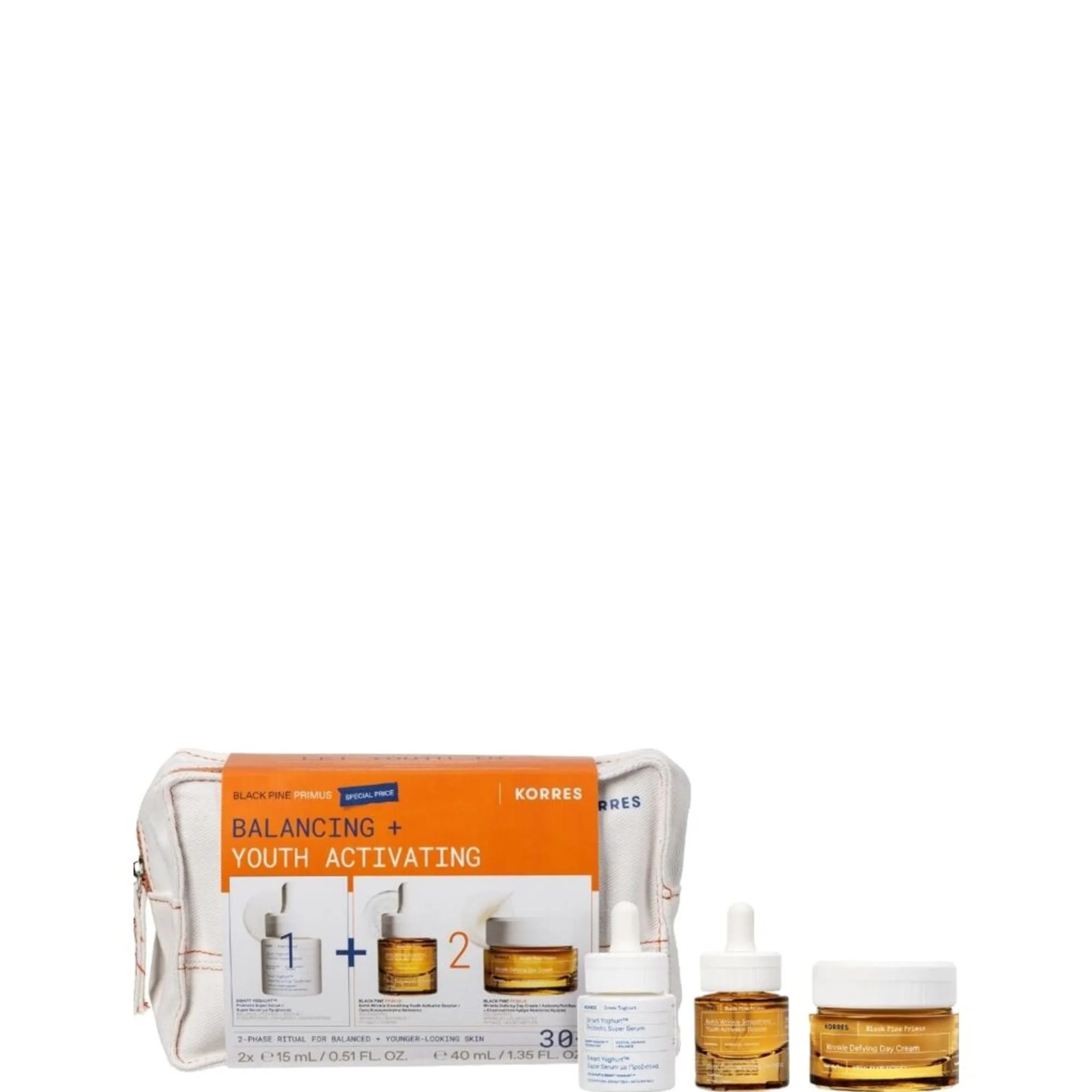 KORRES Black pine Trio Set - för tidigt anti-aging Ansiktsvårdskit