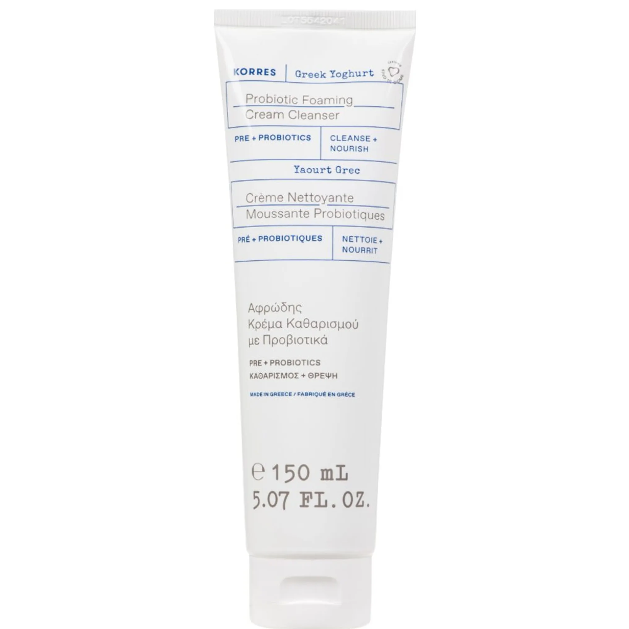 Korres Greek Yoghurt Probiotic Foaming Cream Cleanser Krämig rengörande skum med probiotika 150 ml