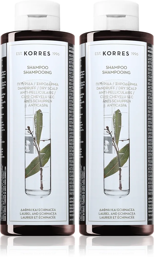Korres Laurel & Echinacea Schampo mot mjäll Ekonomiförpackning