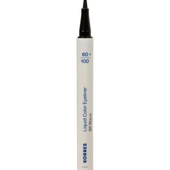 Korres Liquid Color Eyeliner Vattentät eyeliner för fixering Skugga 01 Black 1 ml