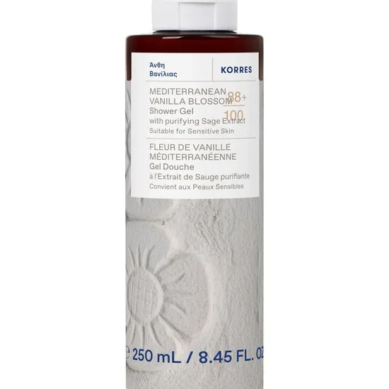 Korres Mediterranean Vanilla Blossom energisoiva suihkugeeli 250 ml
