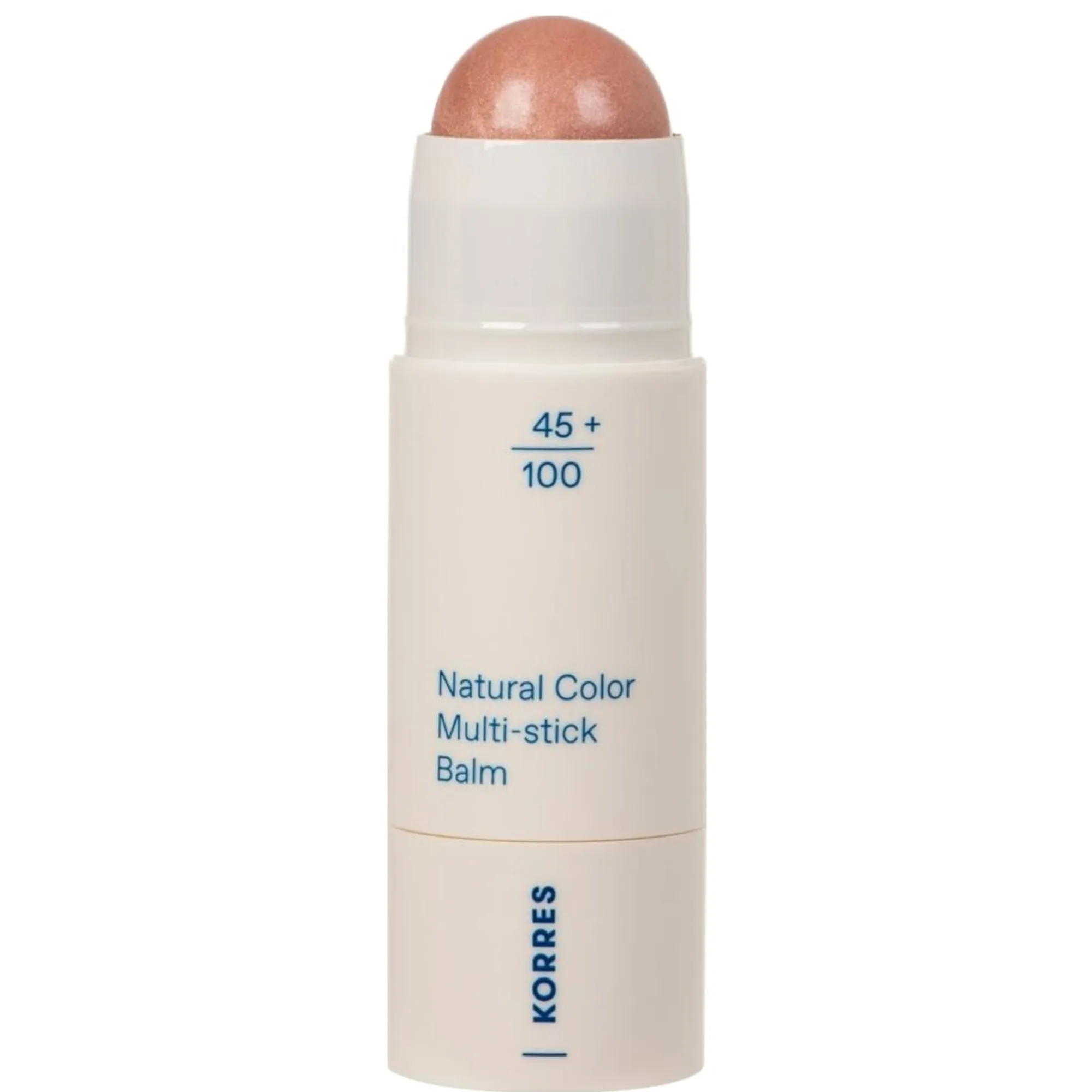 Korres Natural Color Multi-Stick Balm Multifunktionell smink för läppar och ansikte Skugga Glass Peach 4.5 g