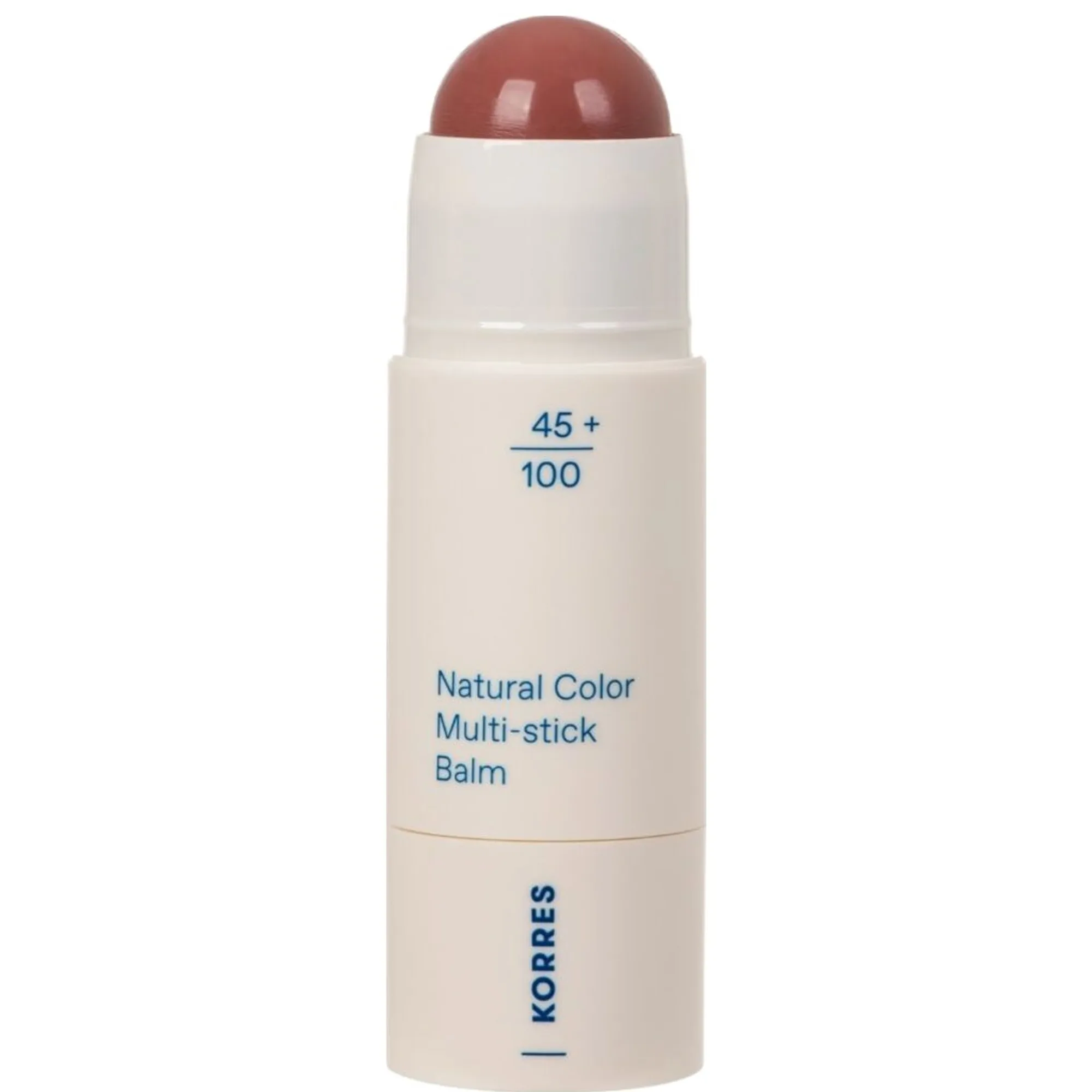 Korres Natural Color Multi-Stick Balm Multifunktionell smink för läppar och ansikte Skugga Muted Brown 4.5 g