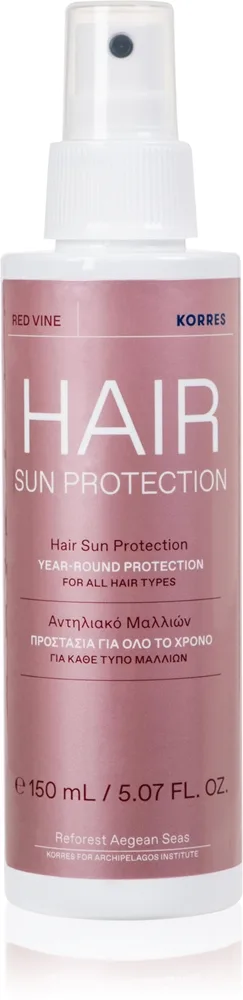Korres Red Vine Sun Protection suojaava suihke auringon rasittamille hiuksille 150 ml