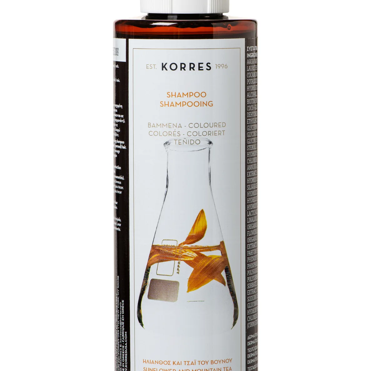 Korres Sunflower and Mountain Tea shampoo värjätyille hiuksille 250 ml